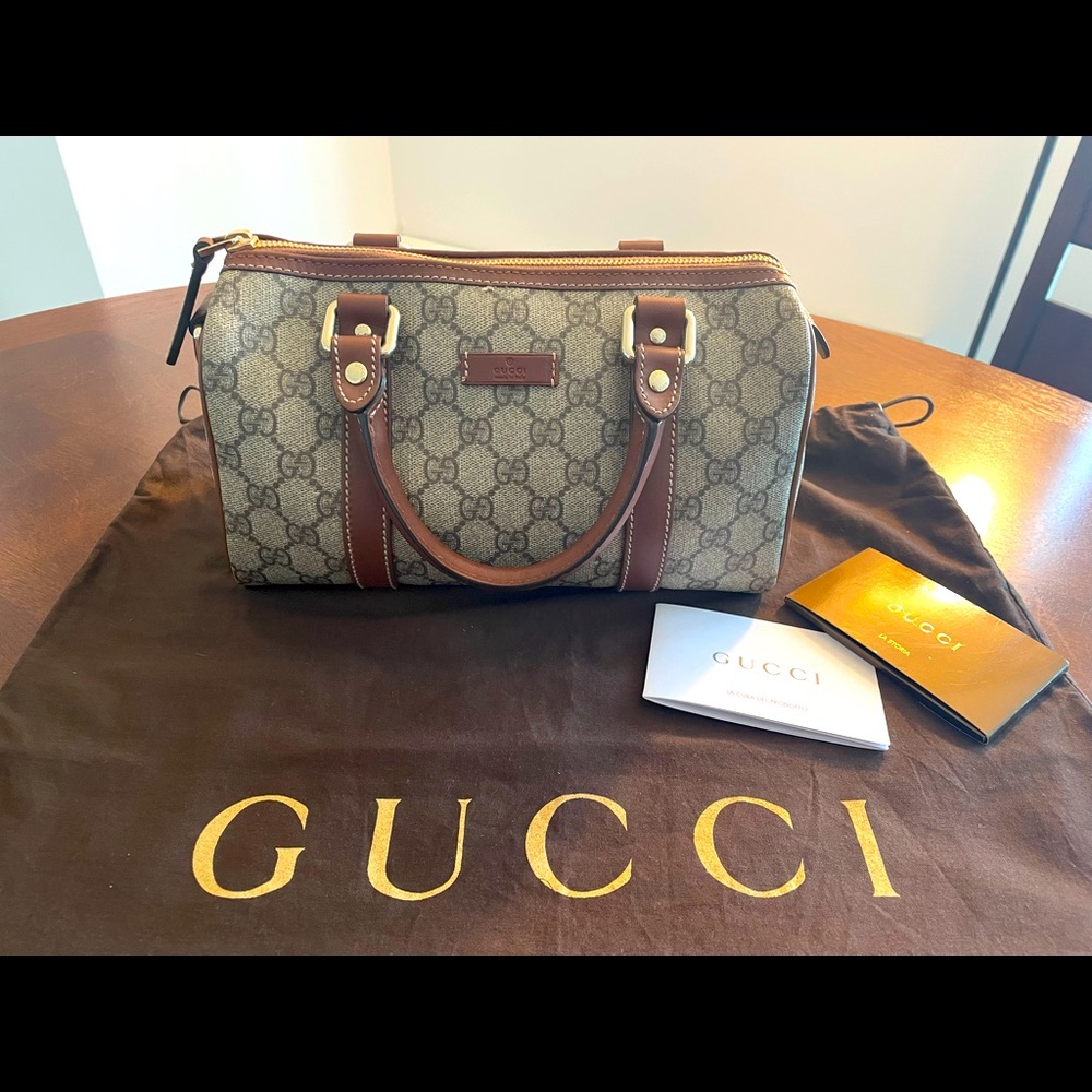 Authentic Gucci Monogram Small Joy Boston Handbag